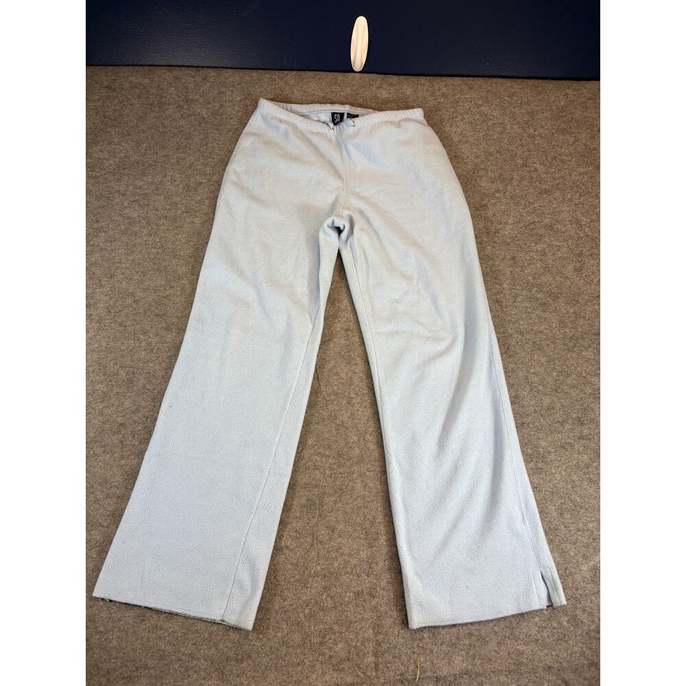 SO GSCJ Terry Cloth Lounge Pants Womens Medium Blue Soft Relaxed Straight Casual